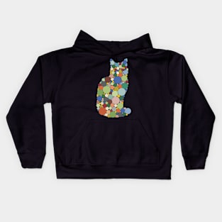 Cat Coloured Dots Kids Hoodie